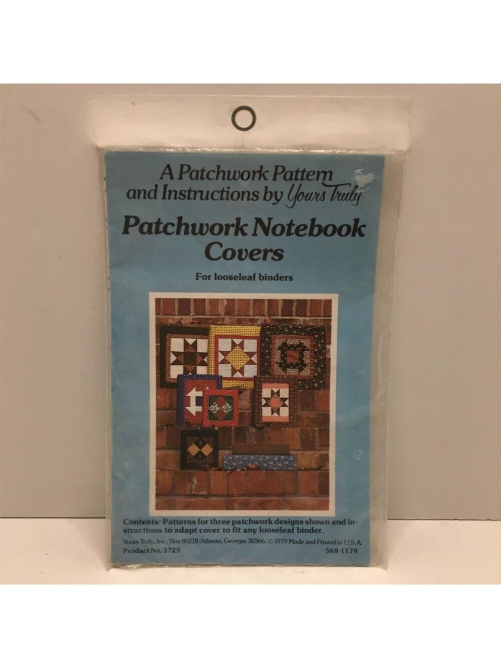 Yours Truly Patchwork Notebook Covers Quilting Quilt Sewing Pattern Uncut 1979